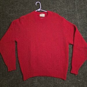 vintage 80s Furnace Creek Red knitted sweater. made in USA. Mens XL